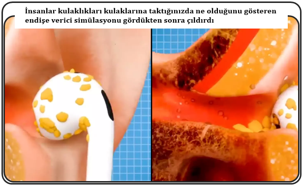 İnsanlar kulaklıkları kulaklarına taktığınızda ne olduğunu gösteren endişe verici simülasyonu gördükten sonra çıldırdı